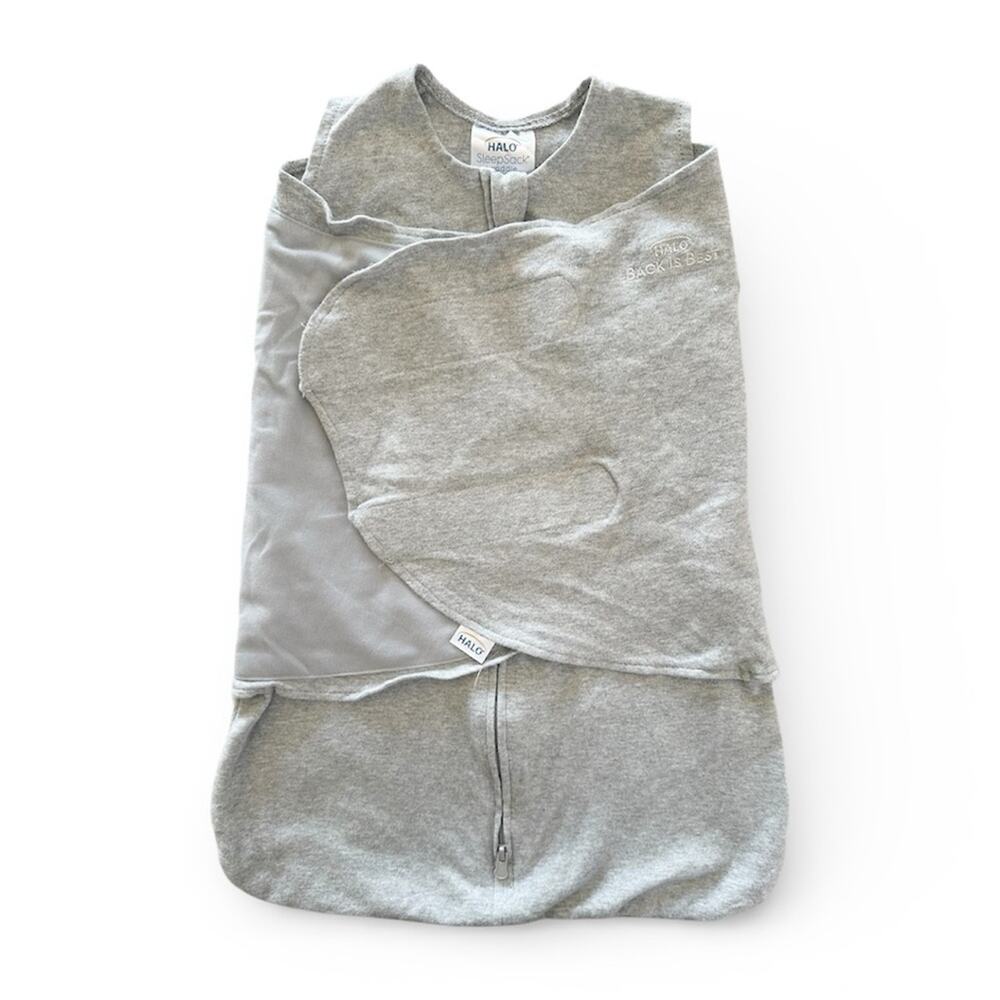 Halo SleepSack Swaddle Grey Size Newborn EUC